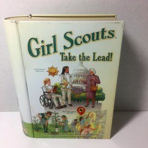 Vint Girl Scouts Take The Lead Metal Faux BookTin